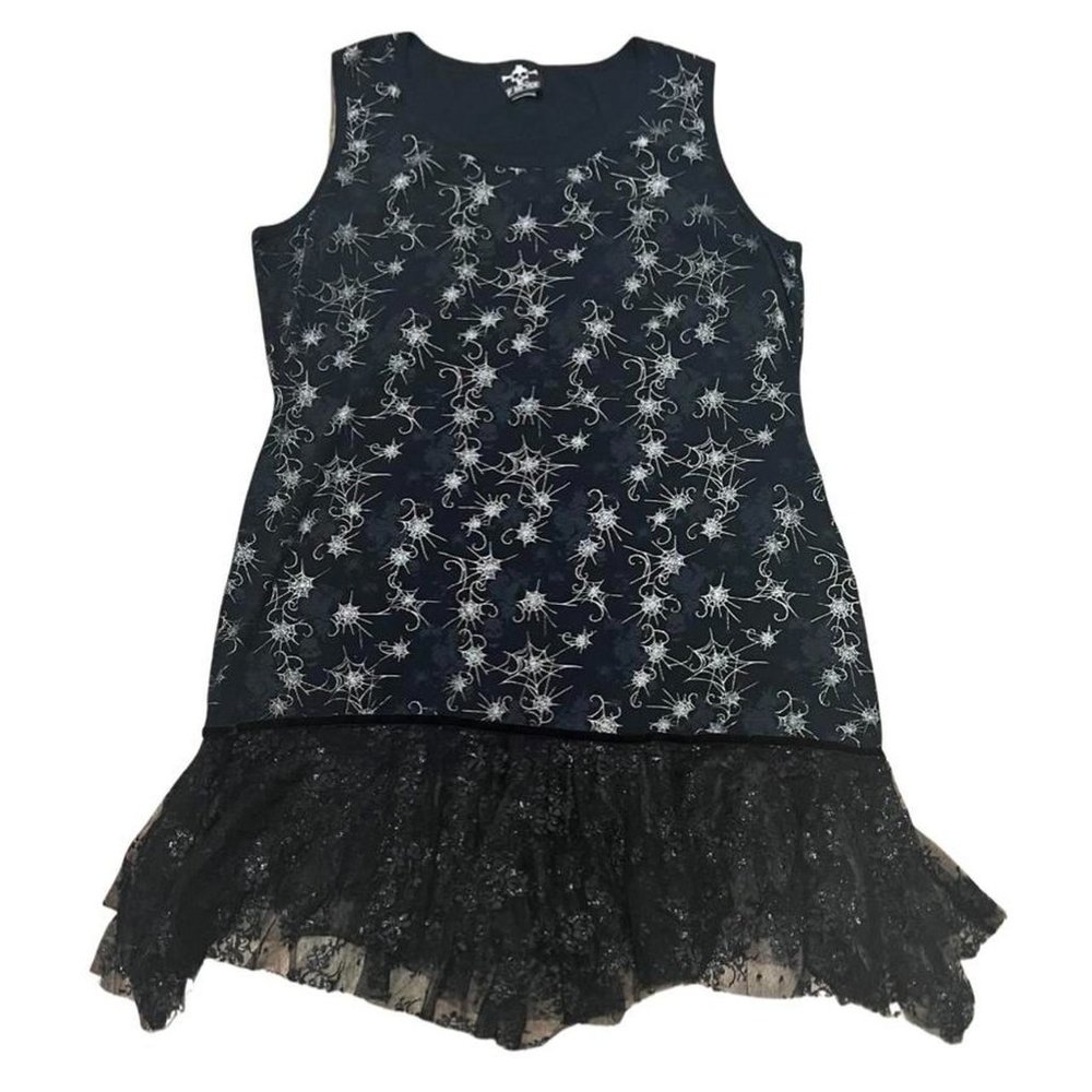 lip service x torrid spiderweb print dress